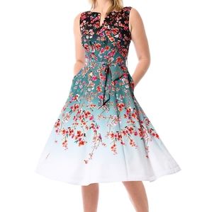 eShakti Floral Ombre Dress